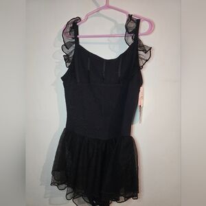 Elegant Black Kids Leotard Dress